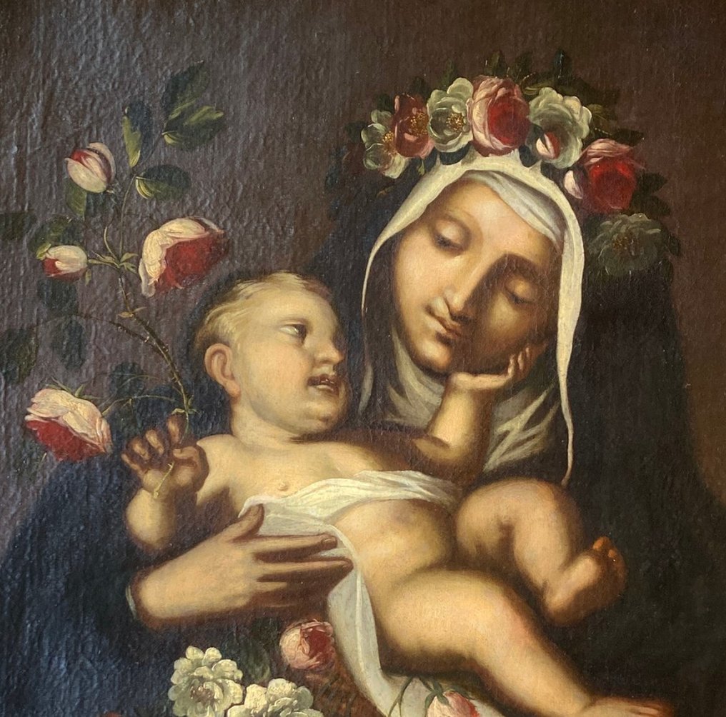 Italian school (XVII) - Saint Rose of Lima with the Infant Jesus #1.0