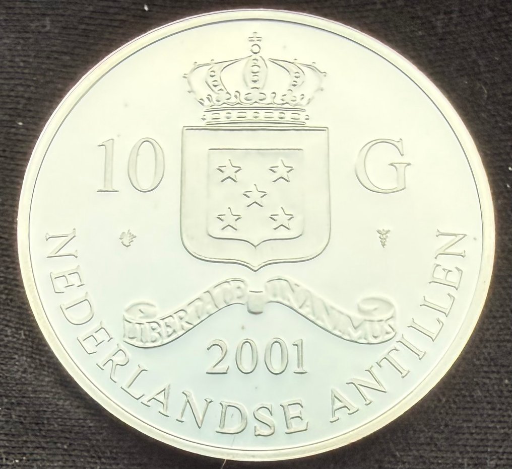 Netherlands Antilles. 10 Gulden 2001 Proof, Louis XI  (No Reserve Price) #1.0
