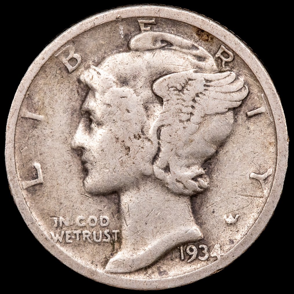 Ηνωμένες Πολιτείες. One Dime 1927 -1960 / 12 Monedas (χωρίς τιμή ασφαλείας) #2.1