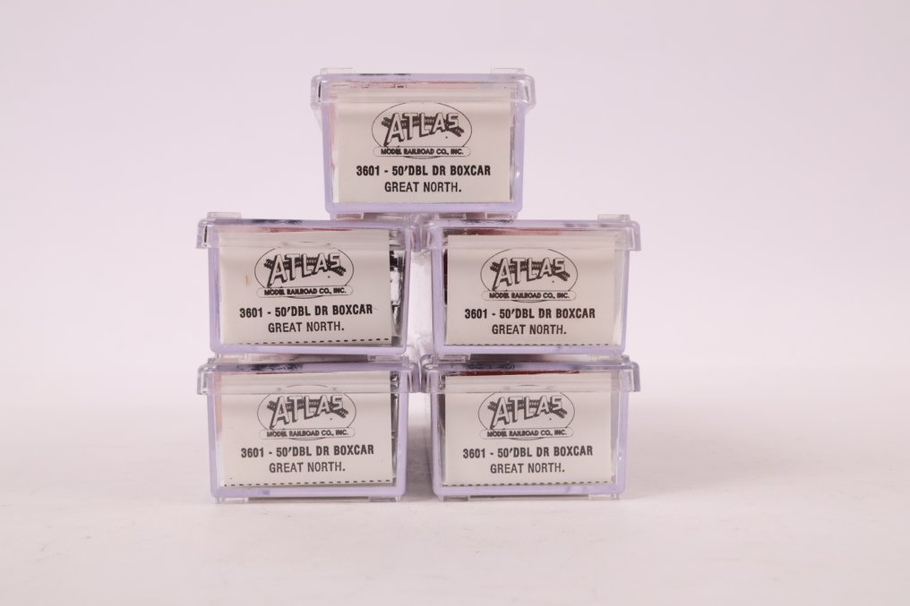 Atlas N - 3601 - Model wagonu towarowego (5) - Vijf Boxcars 50' - Great Northern #2.1