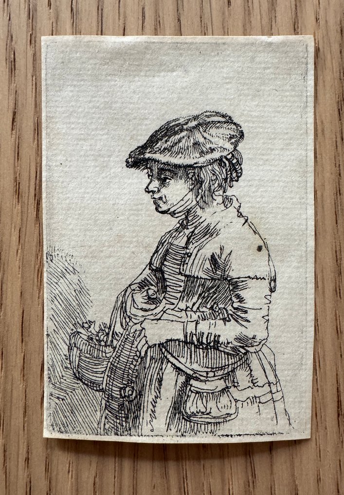 Rembrandt Van Rijn (1606-1669) - A Girl with a Basket #1.0