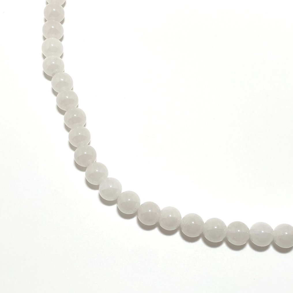 Birmano antico Giada bianca Perline per collane - 63 cm #4.3