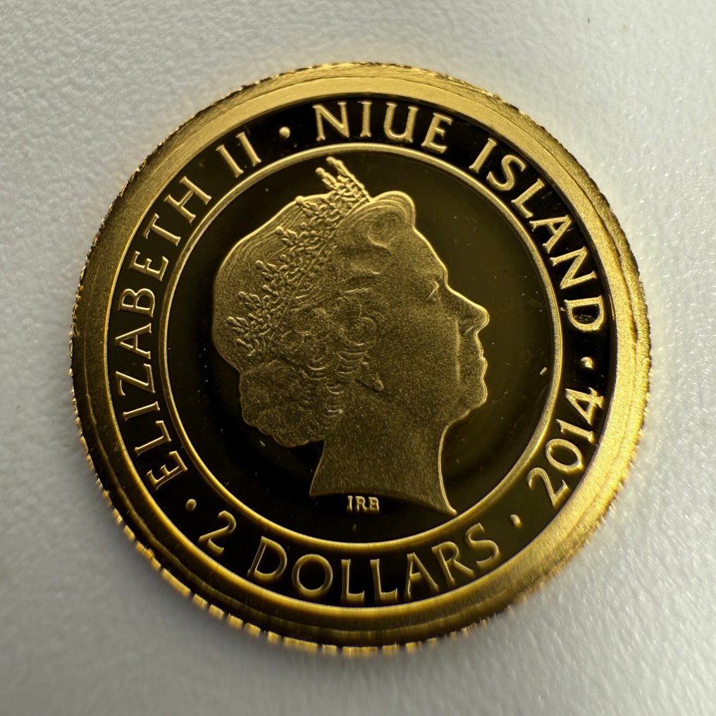 Niue. 2 Dollars 2014 to honour Paavo Nurmi (No Reserve Price) #3.2