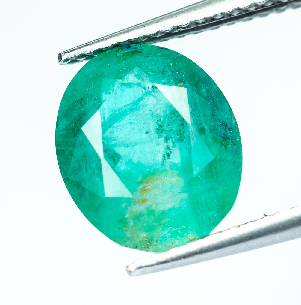 Nincs minimálár Smaragd  - 3.67 ct - Bellerophon Gemlab - Kékes-zöld (Nigéria) #2.1