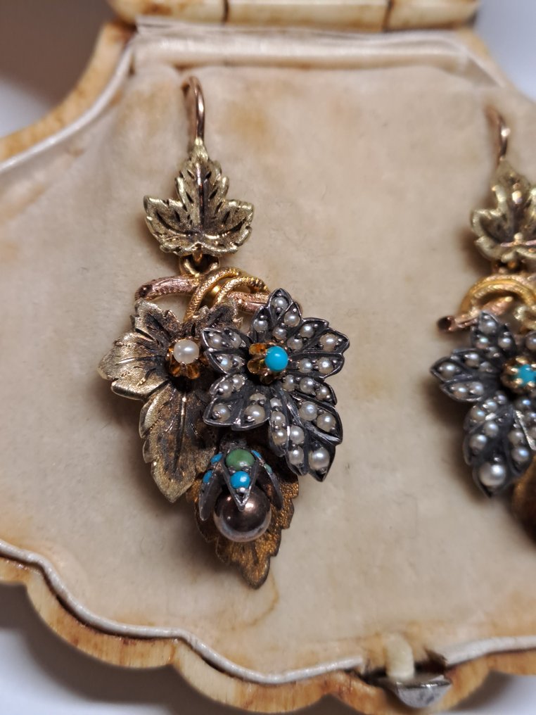 Drop fülbevaló - 14 kt. Sárga arany #1.0