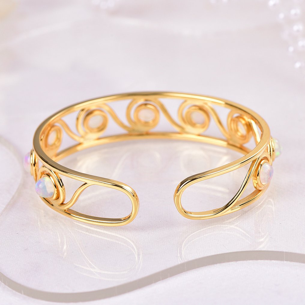 Sans Prix de Réserve - Bracelet Argent - Opal - Certifié #4.3