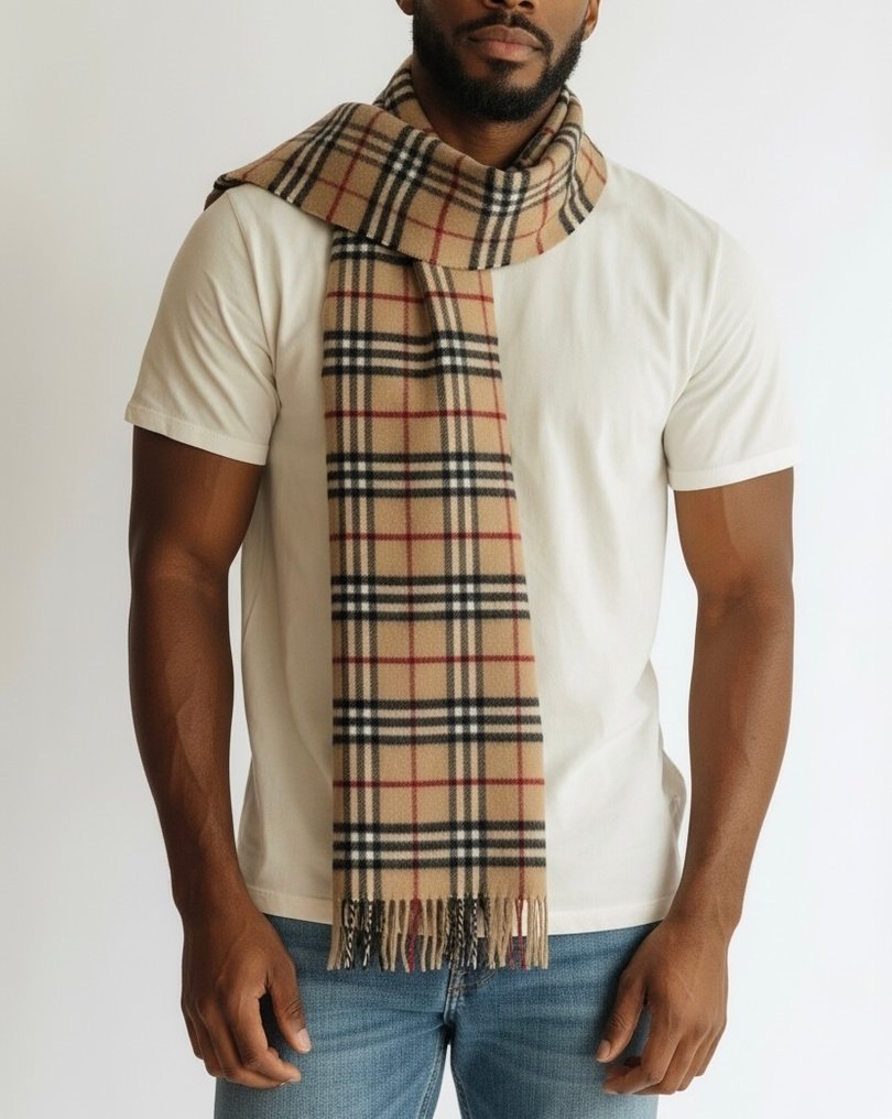 Burberry - sciarpa Unisex London Monogram Collection 100% Wool - Scarf #1.0