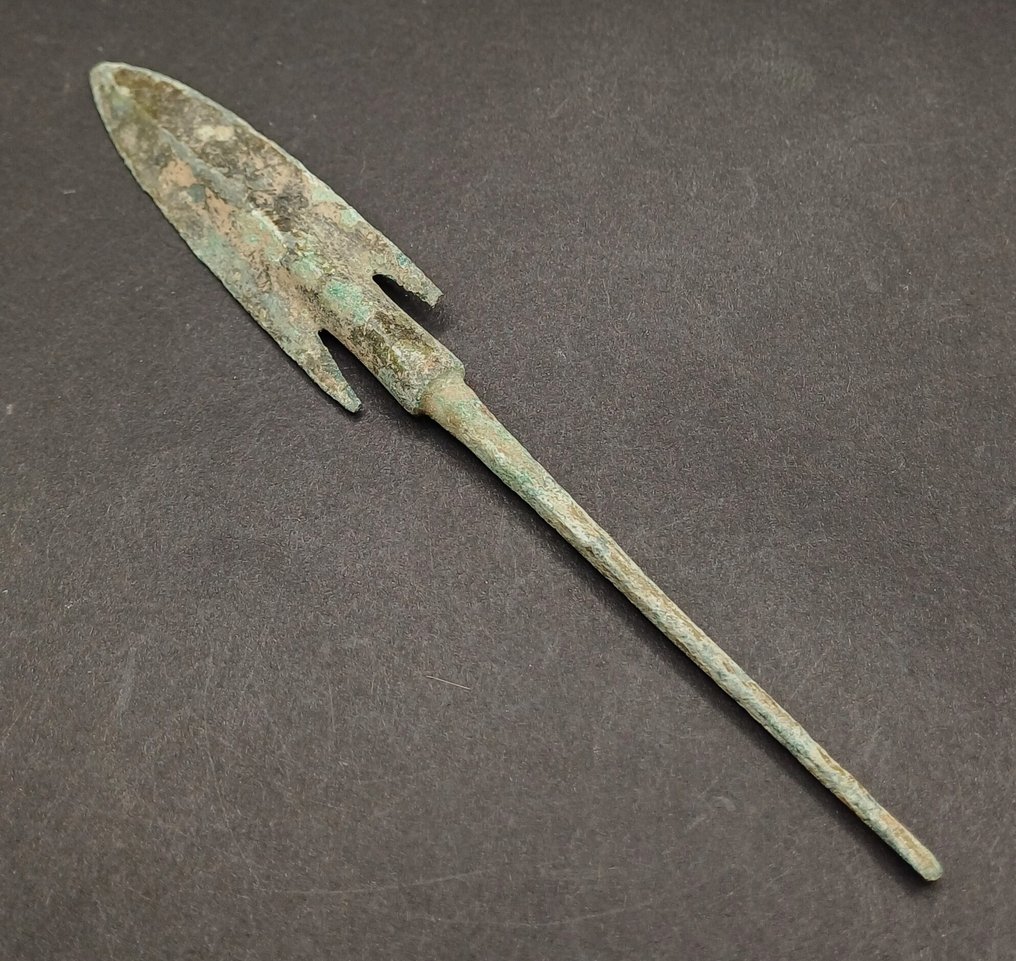 Bronstijd Brons Barbachtige pijlkop - 132 mm (Zonder Minimumprijs) #1.0