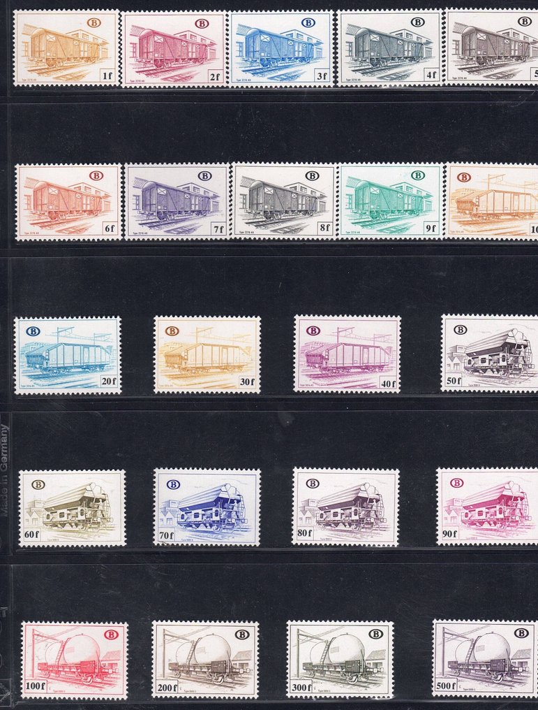 Belgium 1980 - Teherkocsik, a teljes sorozat. - OBP TR 433/454 #1.0