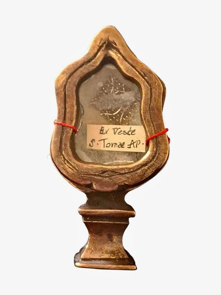 圣骨箱 - 黄铜色, 玻璃, 纺织品 - 1850-1900 - 圣多马使徒的圣衣 #1.0