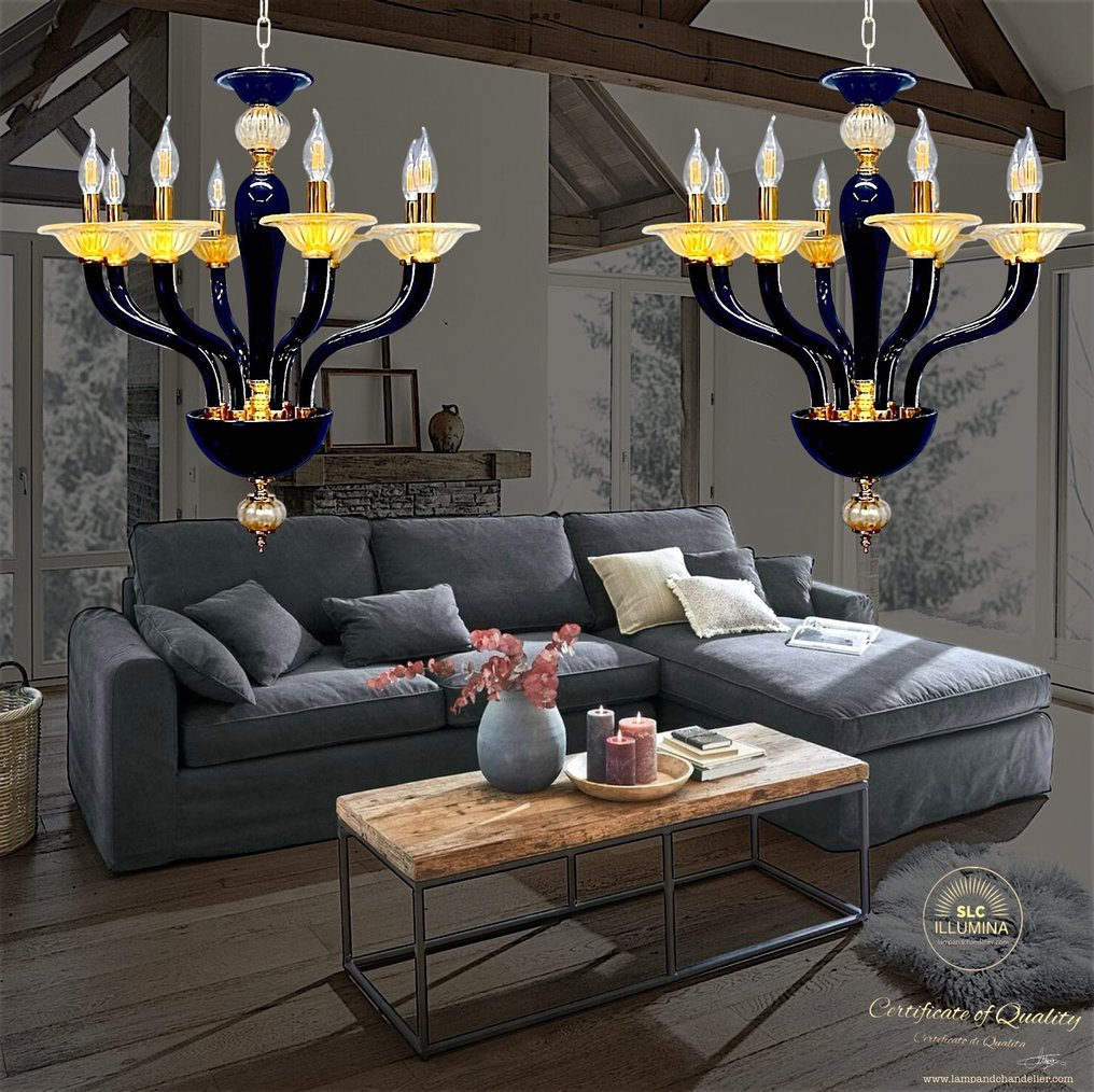 SLC Illumina - MG - Chandelier - BlackUp - Crystal - BlackUp 8Luci #3.2