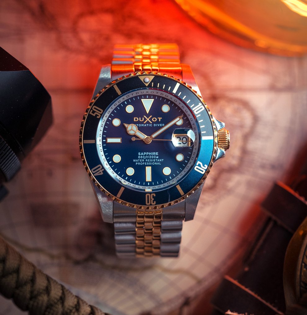 Duxot - Automatic - 24 Jewels - Gold - Diver - NEW - No Reserve Price - Men - 2025 #1.0