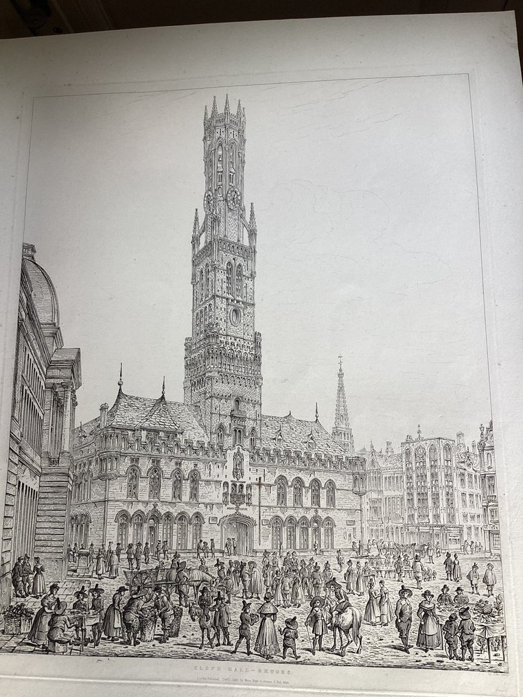 Belgium - Brugge; John Coney (1786-1833) - Cloth Hall - Bruges - 1821-1850 #1.0