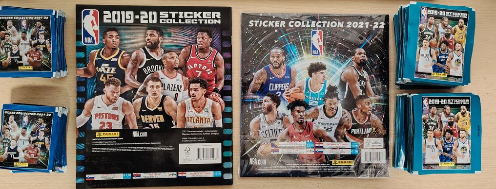 2019/20, 2021/22 Panini NBA, 2 Empty albums + 200 packs LeBron James Mixed collection - Doskonały #1.0
