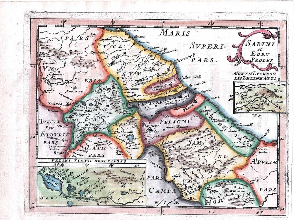 意大利 - Marche, Abruzzo, Molise; P. Briet - Sabini et Eoru Proles - 1649 #3.2