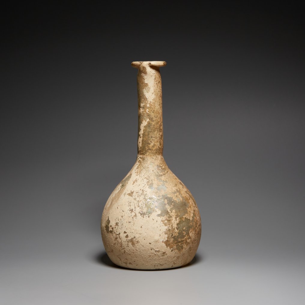 Αρχαία Ρωμαϊκή Γυαλί Flask. 3ος αιώνας μ.Χ. Ύψος 15,5 εκ. #2.1
