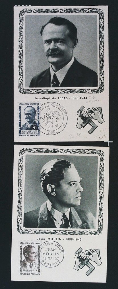 法國 1970/1976 - 明信片和文件的首日蓋銷 #1.0