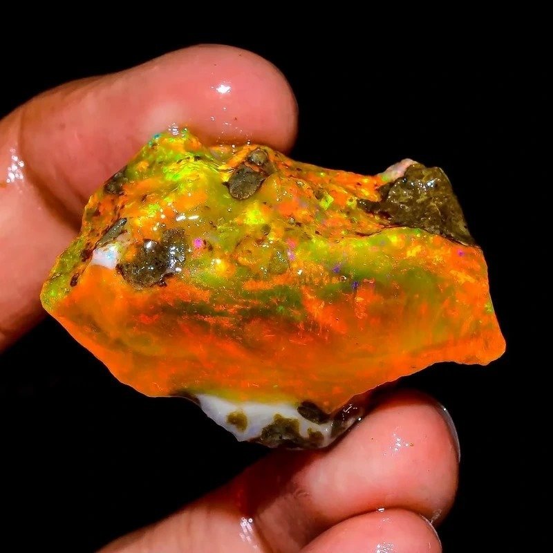 Οπάλιο Σε ακατέργαστη μορφή, πολύχρωμο, πολύ σπάνιο! 45,5Ct- 9.1 g #4.3