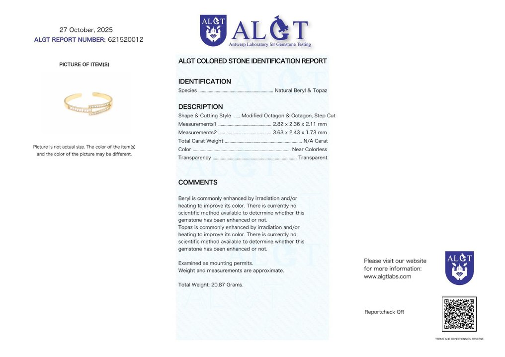 Sans Prix de Réserve - Bracelet Argent - Gemmes mixtes - Certifié #2.1