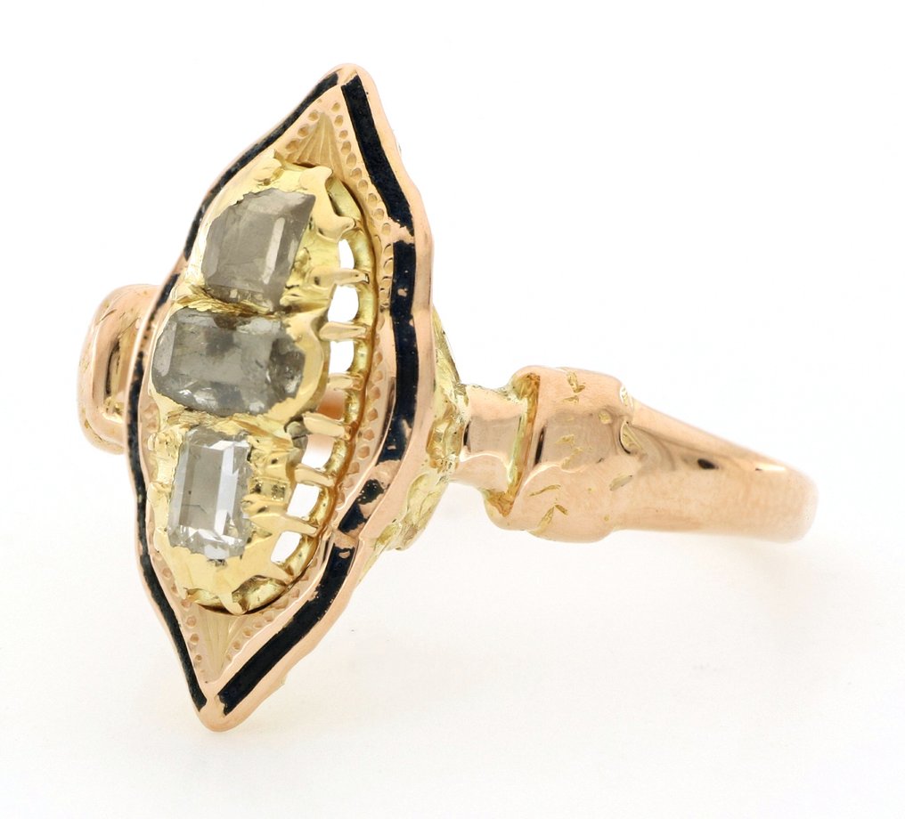 沒有保留價 - 戒指 - 14 克拉 黃金, 玫瑰金 - 0.70ct. tw. 鉆石 (天然) #3.2