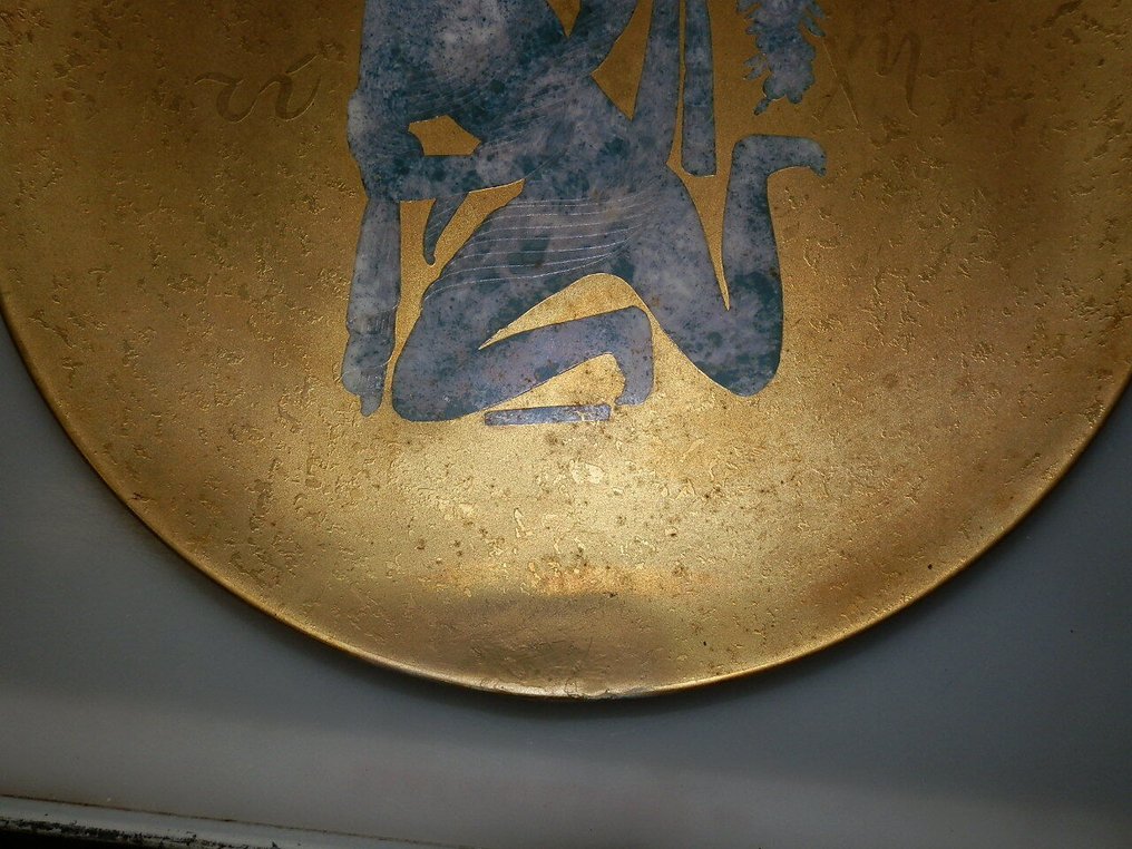 Finzi Anni 60 - Statue, Piatto con figura feminile - 24 cm - Ceramic #2.1