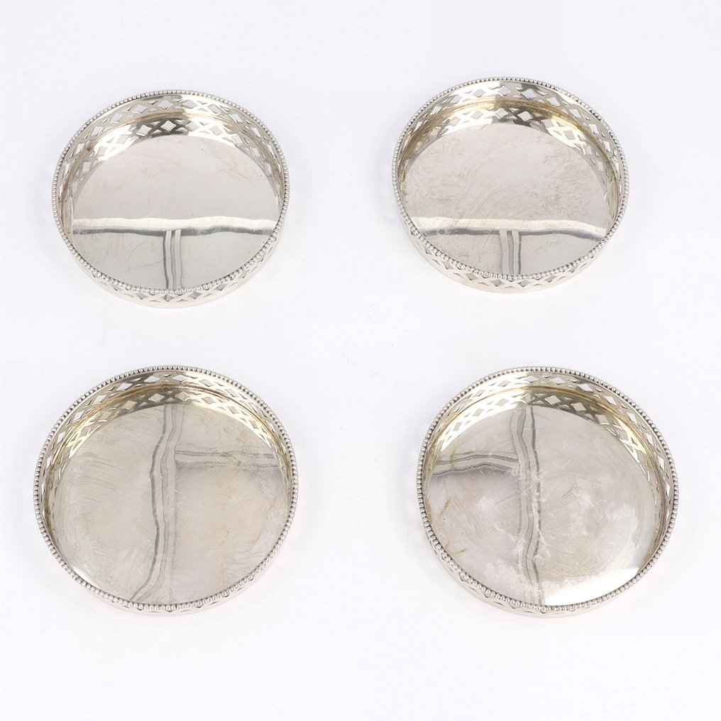 G. Wijland - Glasonderzetters - 小托盤 (4) - .835 銀 #4.3