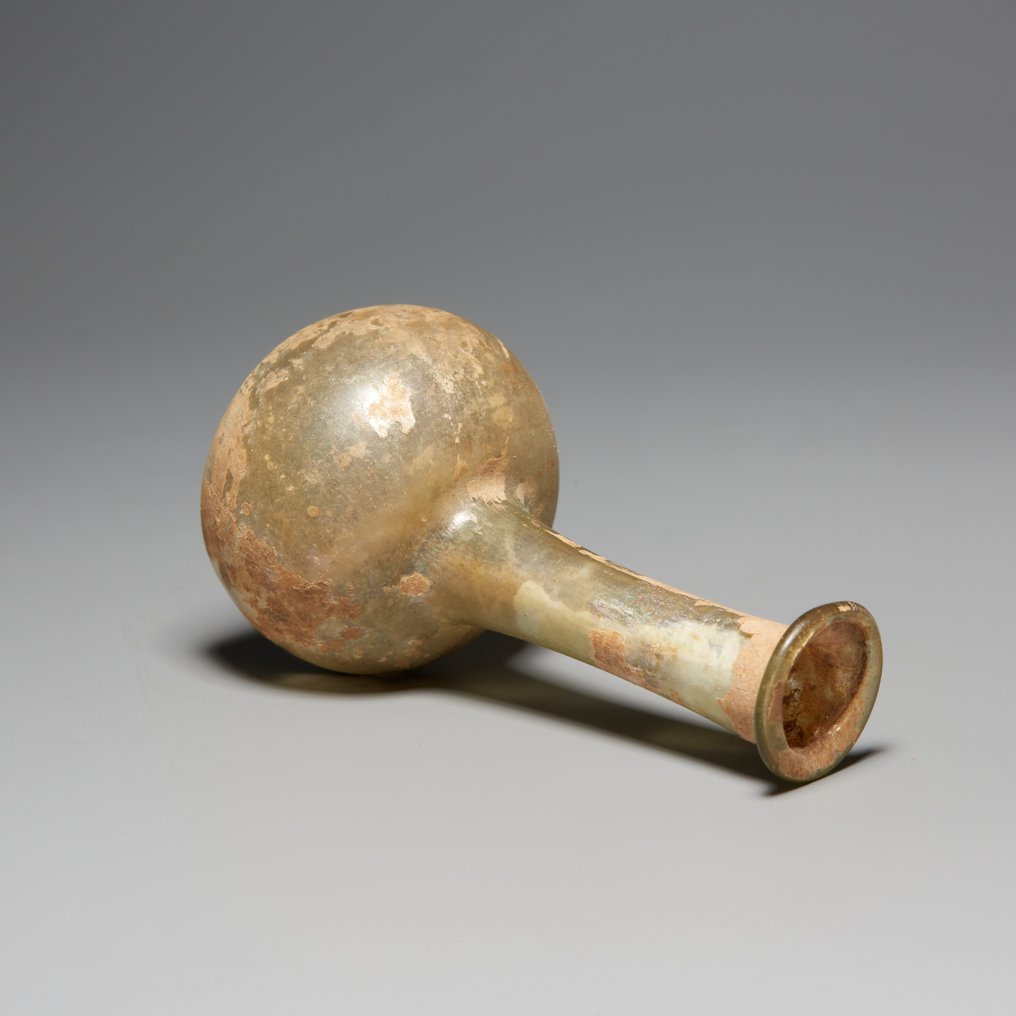 Αρχαία Ρωμαϊκή Γυαλί Φιάλη. 3ος αιώνας μ.Χ. ύψος 8,2 εκ. #4.3