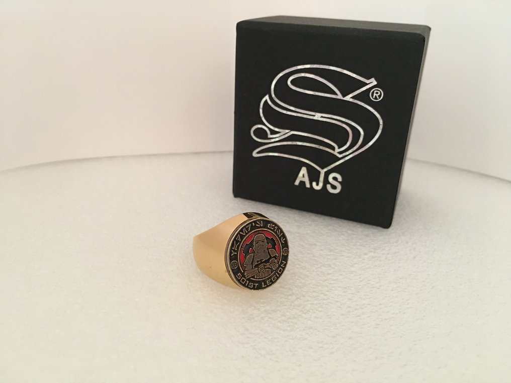 501st Legion 低过敏性外科钢 + 24克拉金镀和铜镀，配陶瓷珐琅 - 戒指 #1.0