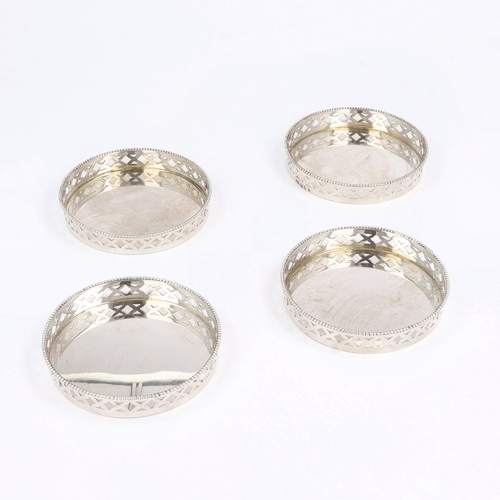 G. Wijland - Glasonderzetters - 小托盤 (4) - .835 銀 #1.0