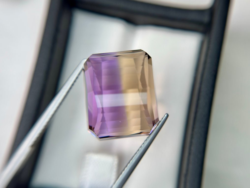 Zonder Minimumprijs - 1 pcs Paars, Geel Ametrien - 31.16 ct - nternational Colored Gemstone Association (ICA GemLab) - Onberispelijk verbazingwekkende ametrien #4.3