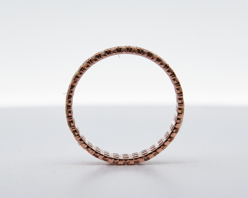 Zonder minimumprijs - Ring - 14 karaat Roségoud - 2.00ct. tw. Diamant (Natuurlijk gekleurd) #3.2