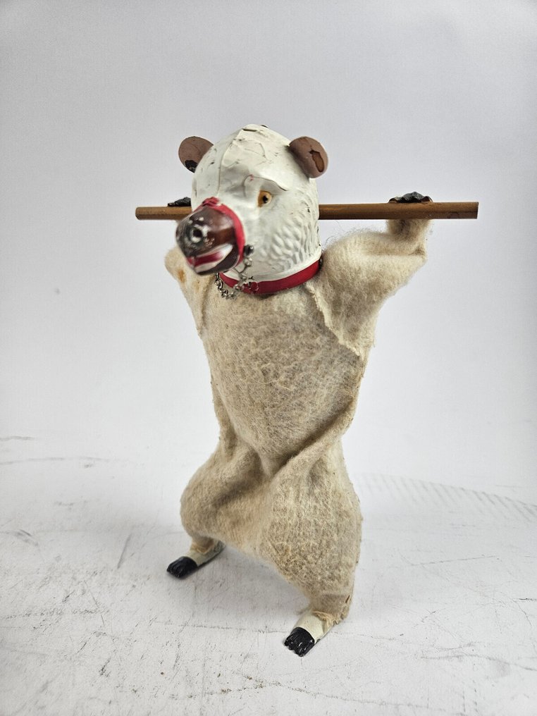 Fernand Martin - Sjælden Fernand Martin fransk No.193 L'ours bjørnelegetøj, i original æske - Bliklegetøj til optræk - 1900-1909 - Frankrig #1.0