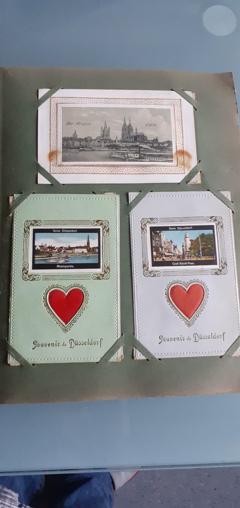 Germany - City & Landscape, Europe, Military souvenirs, soldiers, over 600 cards. - Düsseldorf, Berlin, Mettmann, Munich... - Postcard album - 1900-1930 #3.2