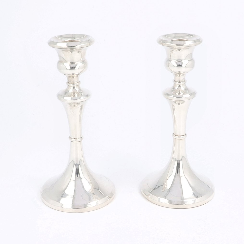 Napper & Davenport - Birmingham, 1922 - Gyertyatartó (2) - .925 ezüst #1.0