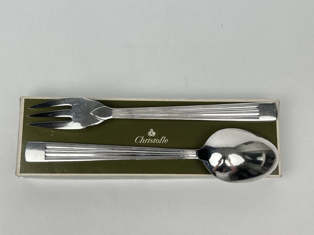 Christofle - Salad servers (2) - Silverplated - 1960-1970 #4.3
