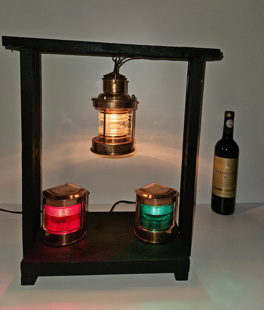 Unieke Scheeps Navigatie Verlichting - Mini Toplicht - Stuurbord - Bakboord - Lampada nautica - Rame #1.0