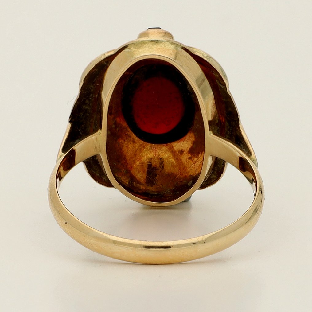 Δαχτυλίδι - 14 καράτια Κίτρινο χρυσό Γρανάτης #3.2