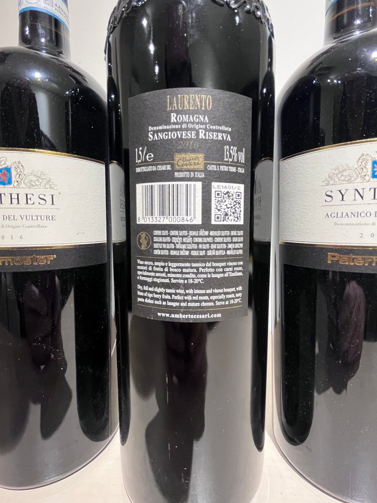 2016 Paternoster Synthesi x2 & Umberto Cesari Laurento Riserva - Aglianico del Vulture - 3 Magnum (1,5 L) #4.3
