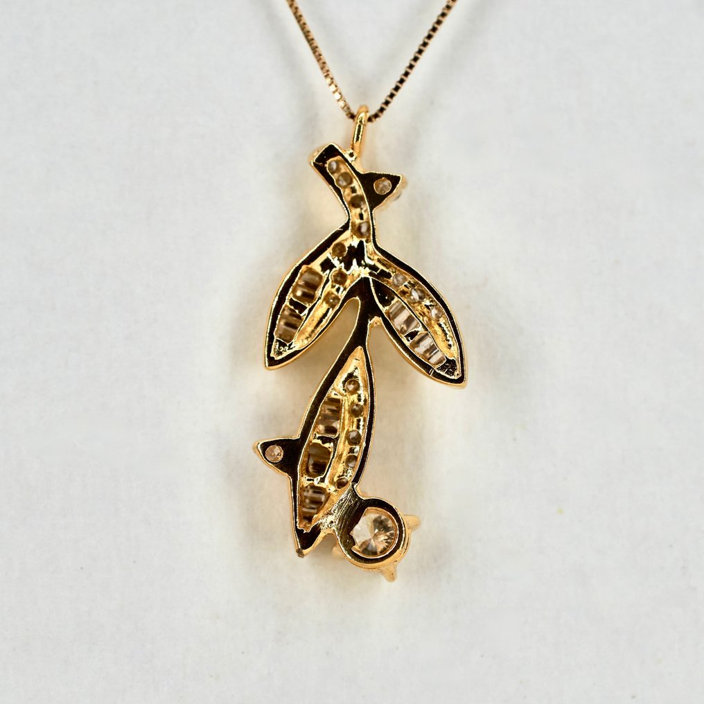 Nincs minimálár - Nyaklánc - 18 kt. Sárga arany Gyémánt (Természetes) - Gyémánt #3.2