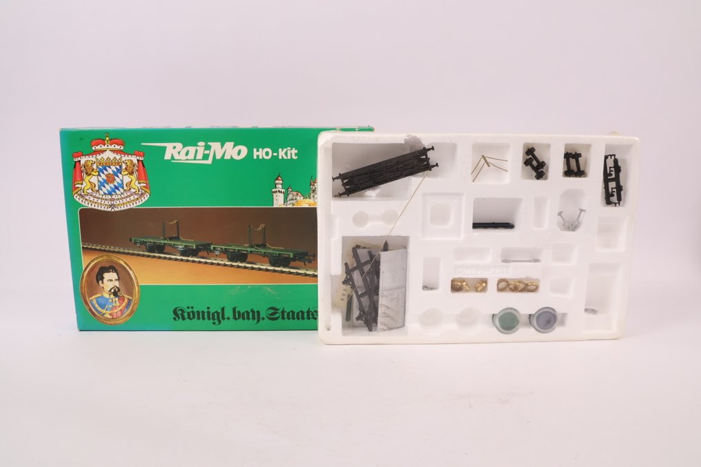 Rai-Mo H0 - 200 113 - Model wagonu towarowego (1) - Bouwkit, 2x wózek na obrotowe siedziska - K.Bay.Sts.B #3.2