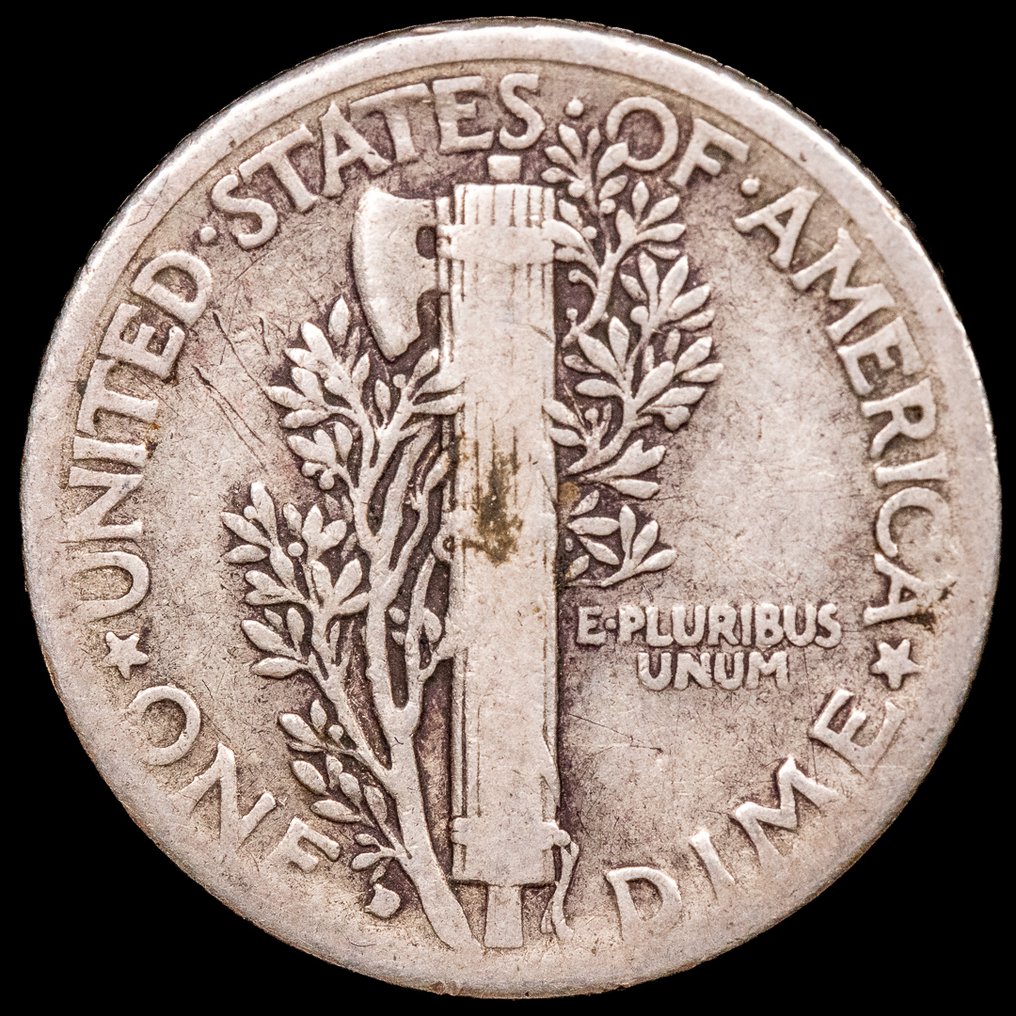 Ηνωμένες Πολιτείες. One Dime 1927 -1960 / 12 Monedas (χωρίς τιμή ασφαλείας) #3.2