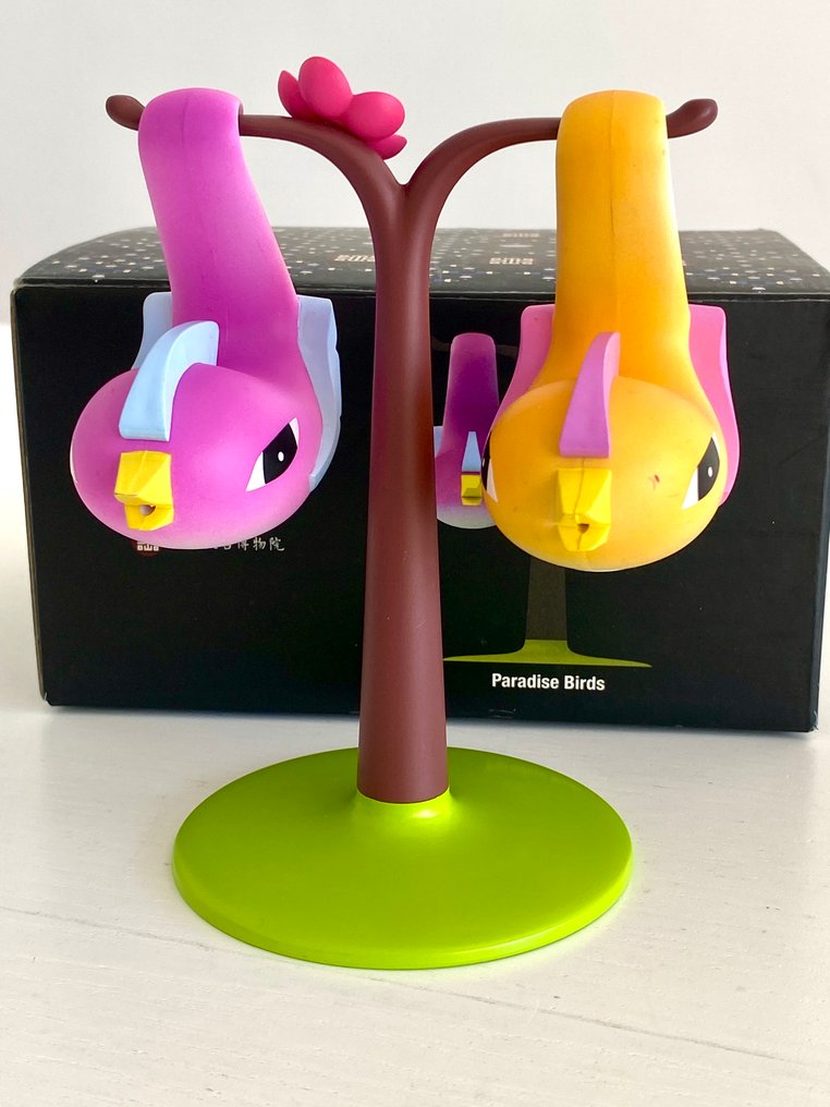 Alessi - S. Giovannoni - 盐和胡椒瓶 (3) - 天堂鸟 - 树脂 - 手工装饰 #1.0