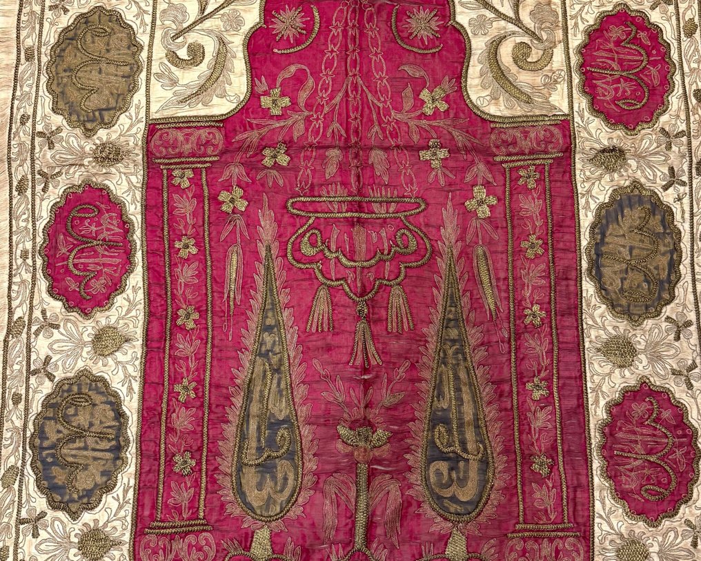 Ottoman Silver Thread Work - Tessuto  - 173 cm - 120 cm #1.0