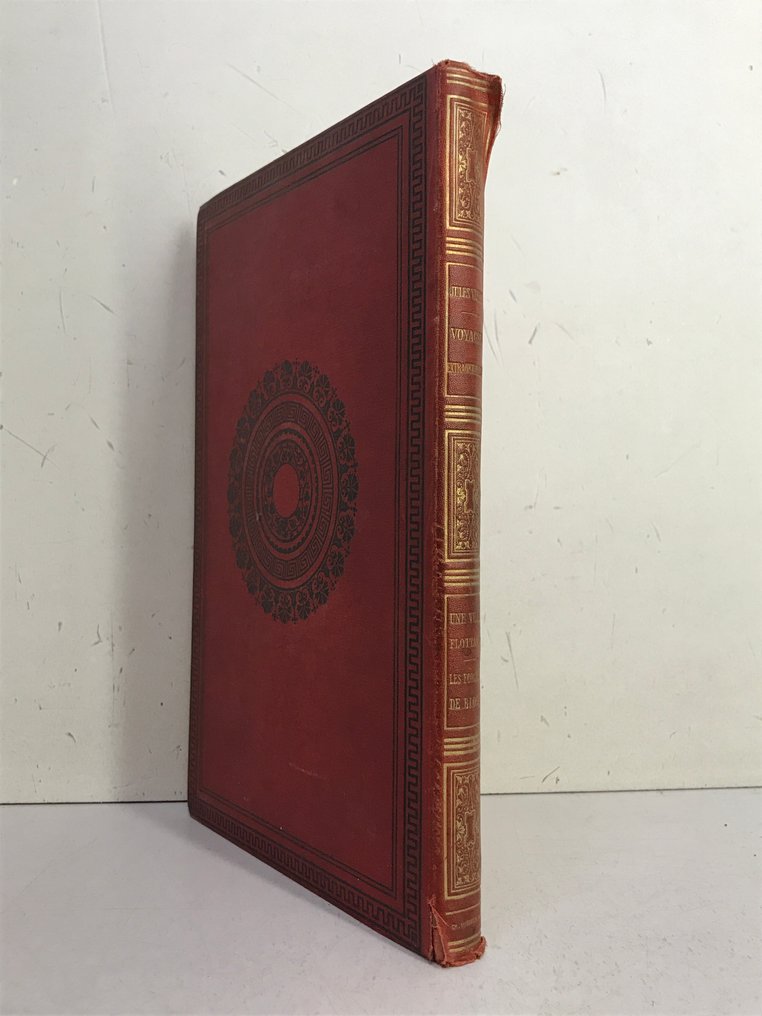 Jules Verne - Une Ville flottante. Les Forceurs de blocus [Cartonnage aux initiales] - 1881 #4.3