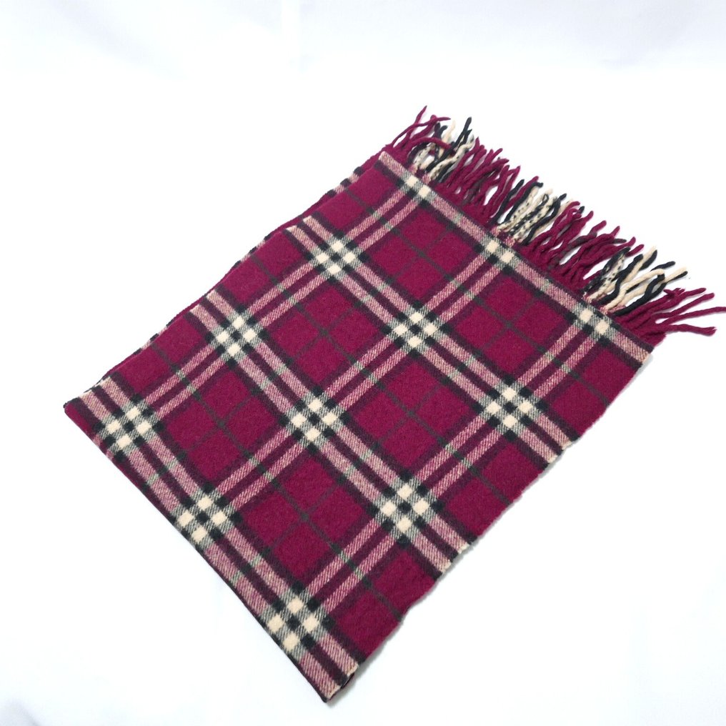 Burberry - 100% Lamswol Rood Nova Check - Sciarpa #3.2