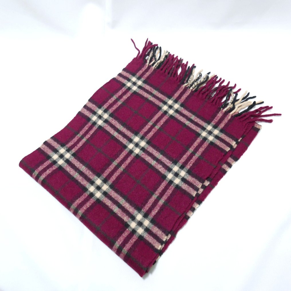 Burberry - 100% Lamswol Rood Nova Check - Sciarpa #1.0