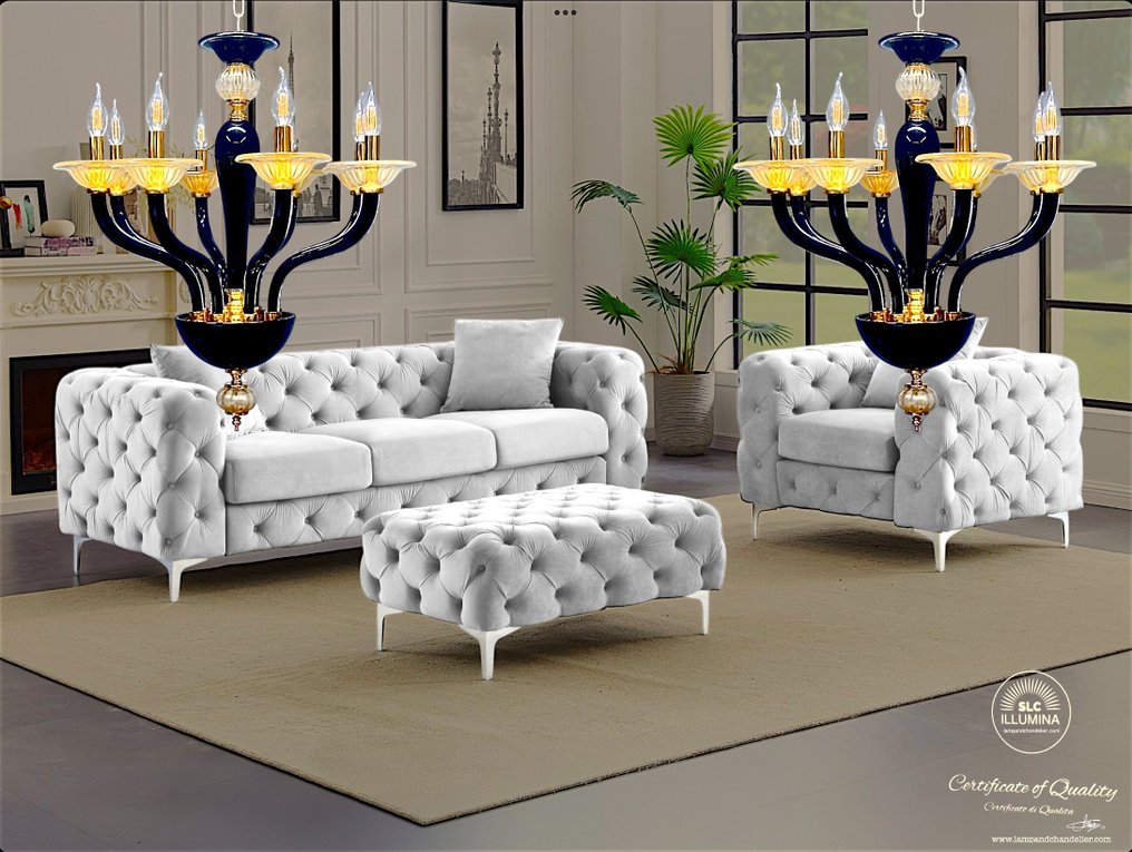 SLC Illumina - MG - Chandelier - BlackUp - Crystal - BlackUp 8Luci #1.0