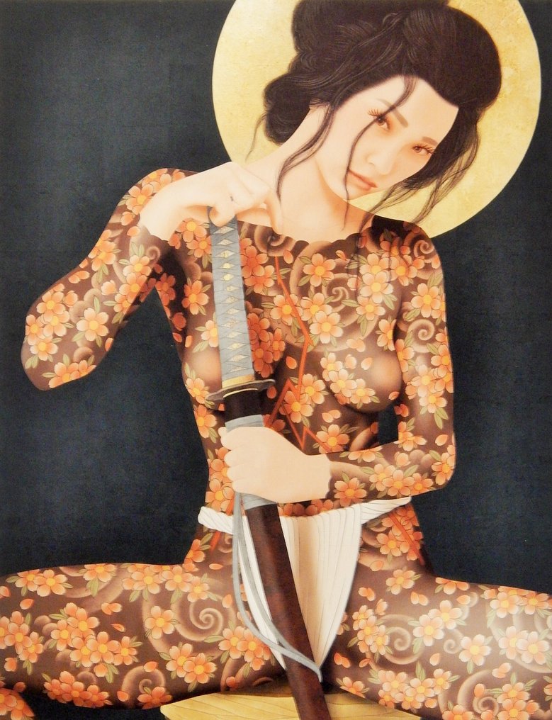 Χανάμι, σύγχρονο Σούγκα, Τατουάζ - Χαρτί - Senju - Σουηδία - 21ος αιώνας #1.0