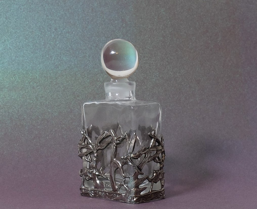 Frankreich - 香水瓶 - 玻璃,金属 - 3个 Flacons Jugendstil #3.2