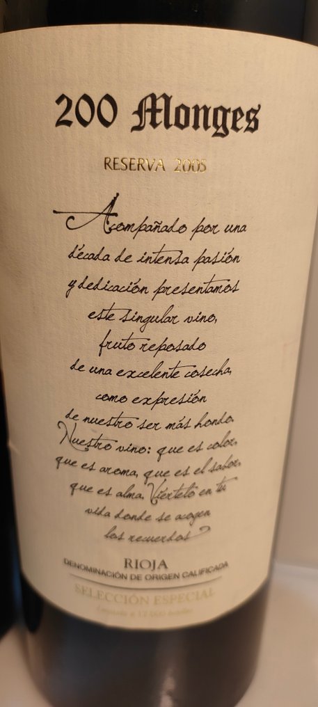 2005 Bodegas Vinícola Real, 200 Monges - 拉里奧哈 Gran Reserva, Especial Reserva - 2 瓶 (0.75L) #3.2